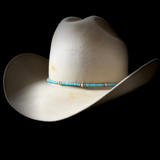 Turquoise and Antique Silver Beaded Hat Band