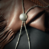 Silver Agave Flower Necklace Bolo