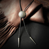 Southwest Sunflower Leather Cord Bolo