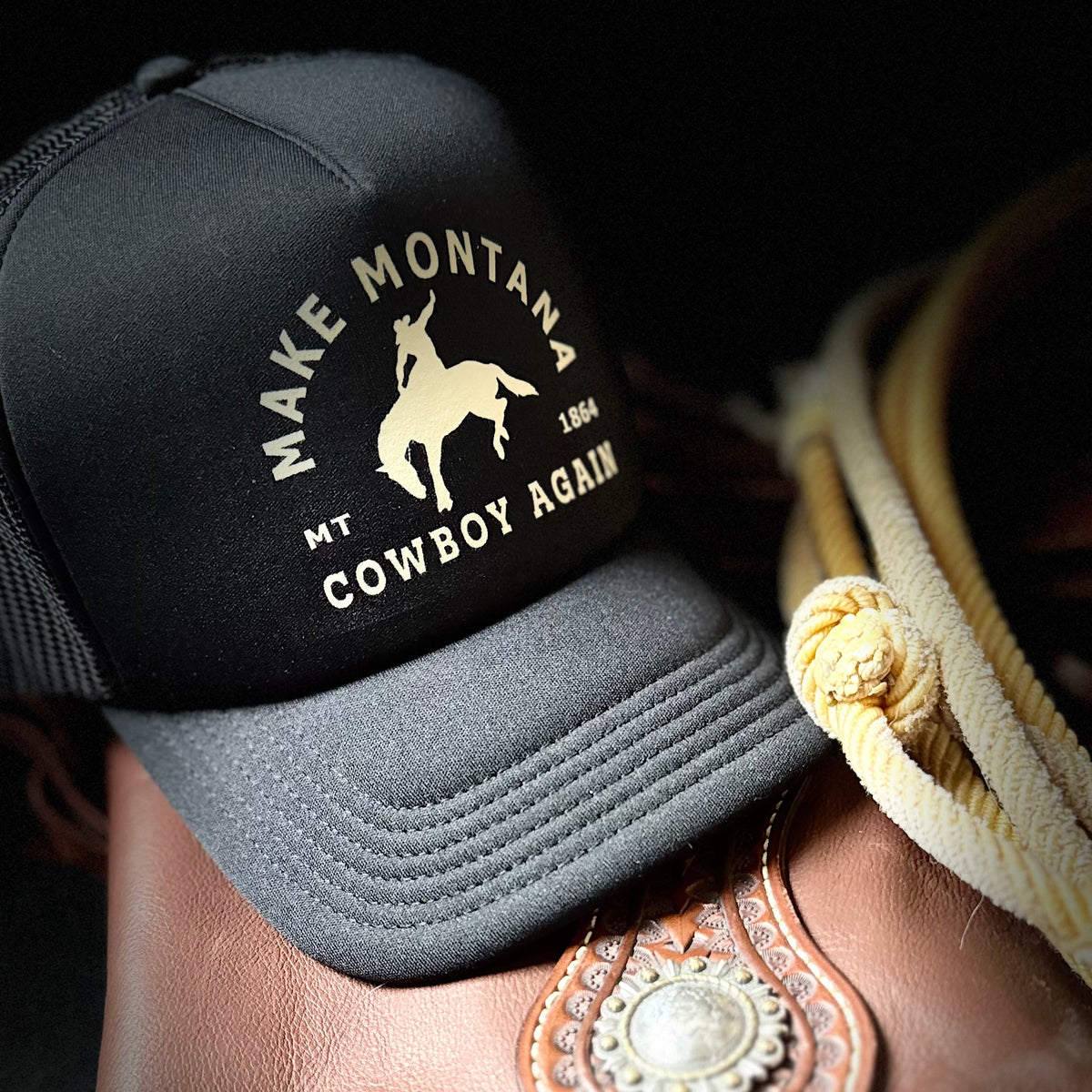 Make Montana Cowboy Again Trucker Hat – Montana Territory 